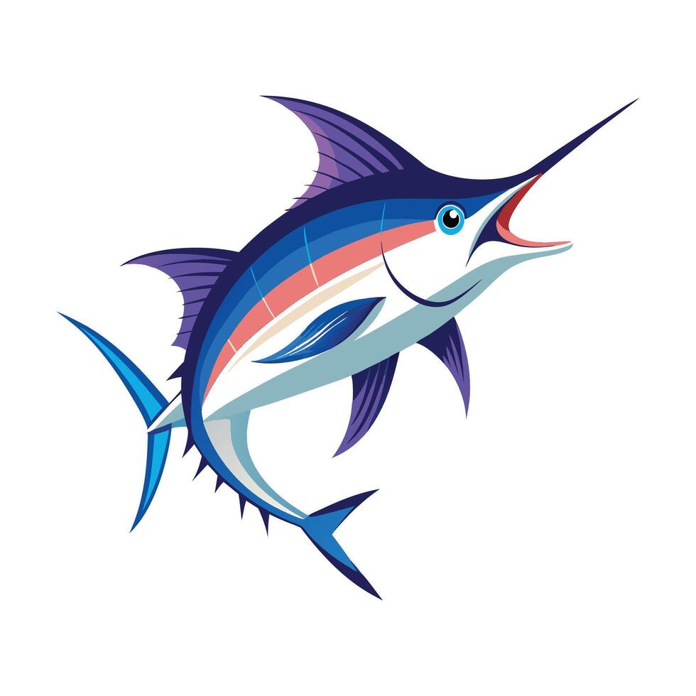 Elegant Artwork of Marlin Fish vector