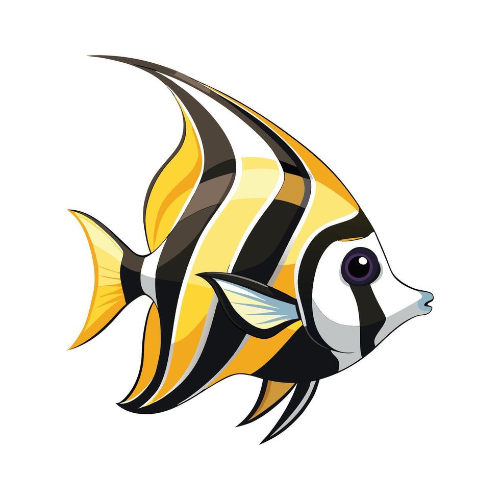 Charming Design of Moorish Idol vector