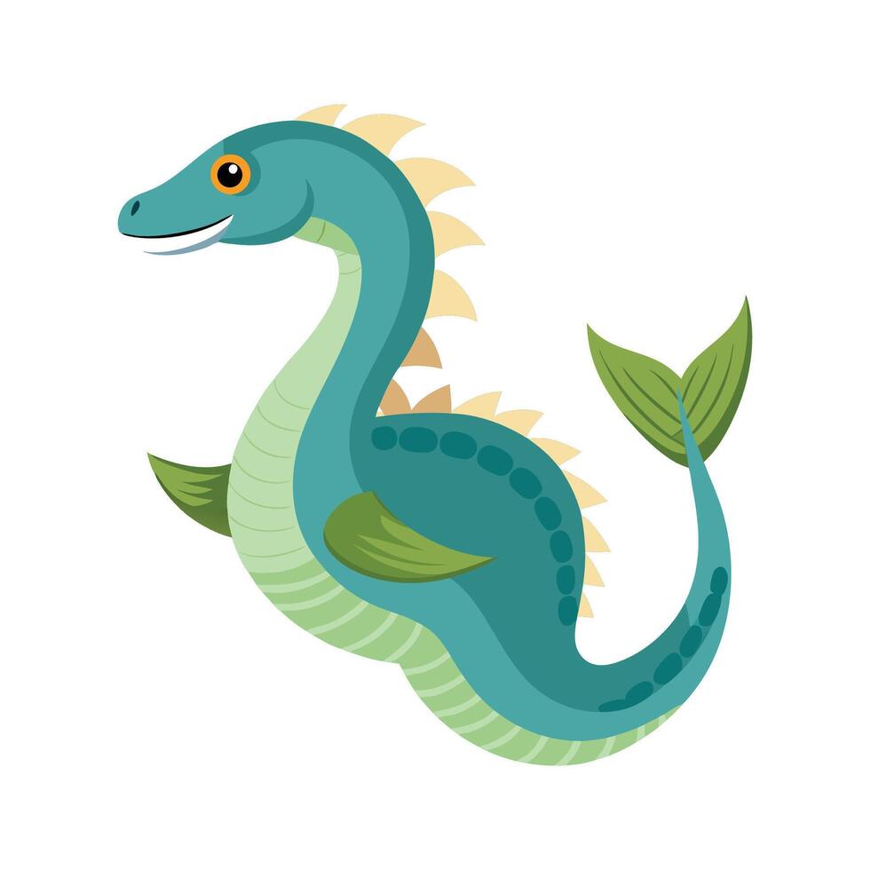 Stylish Illustration of Nessie Fish vector