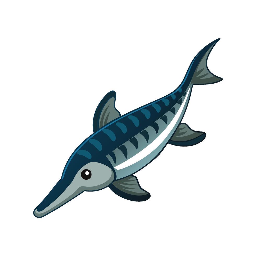 Charming Design of Paddlefish vector