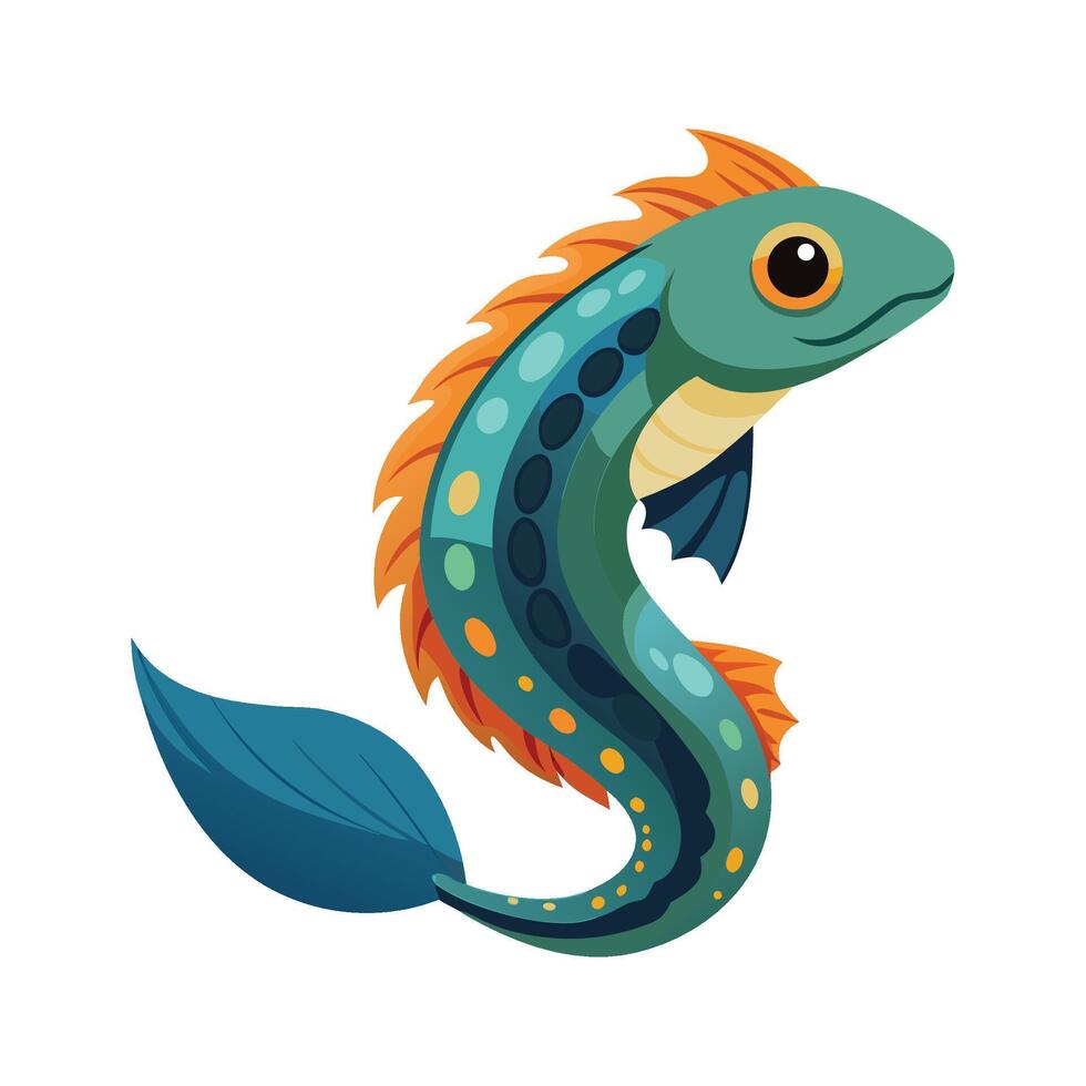 Stylish Illustration of Peacock Eel vector