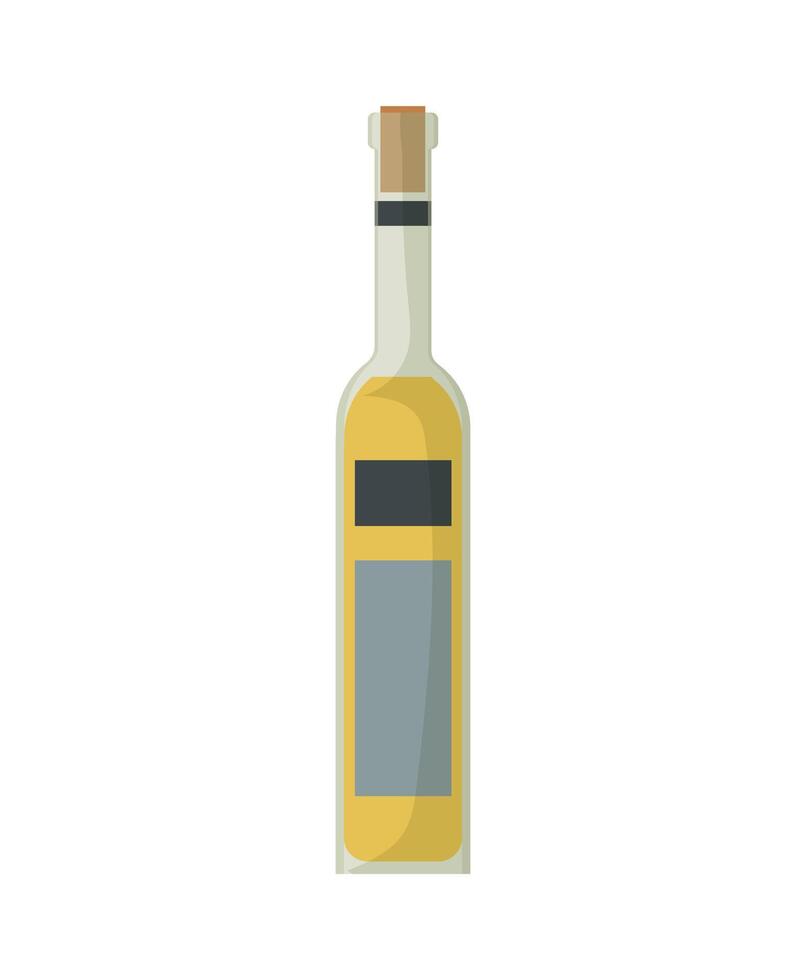 A bottle of wine on a white background vector