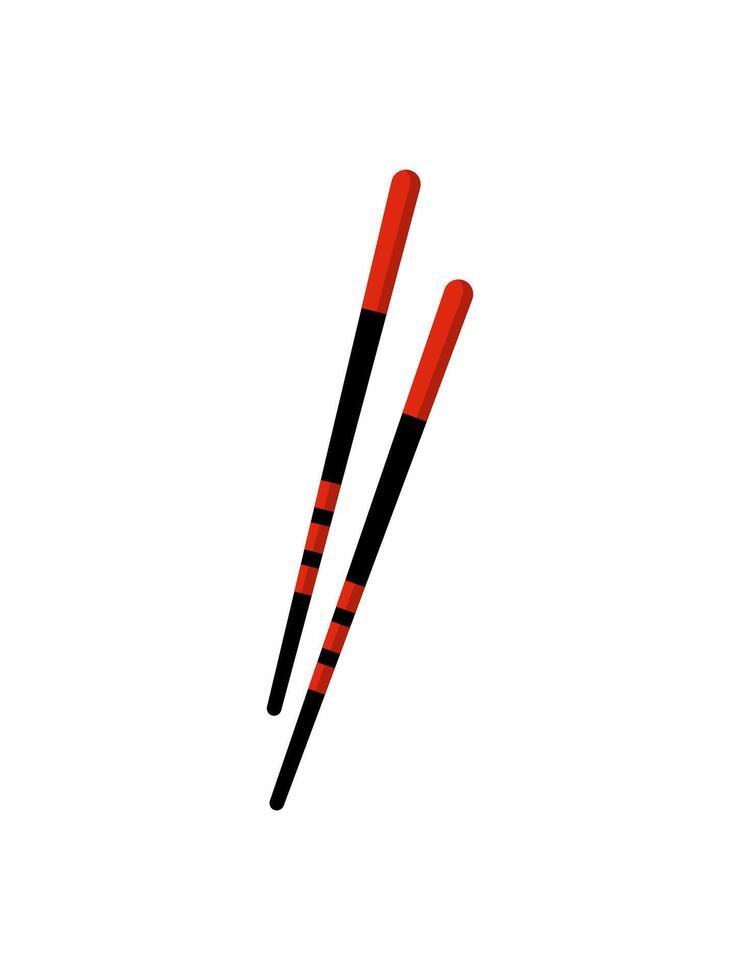 Two chopsticks on a white background vector