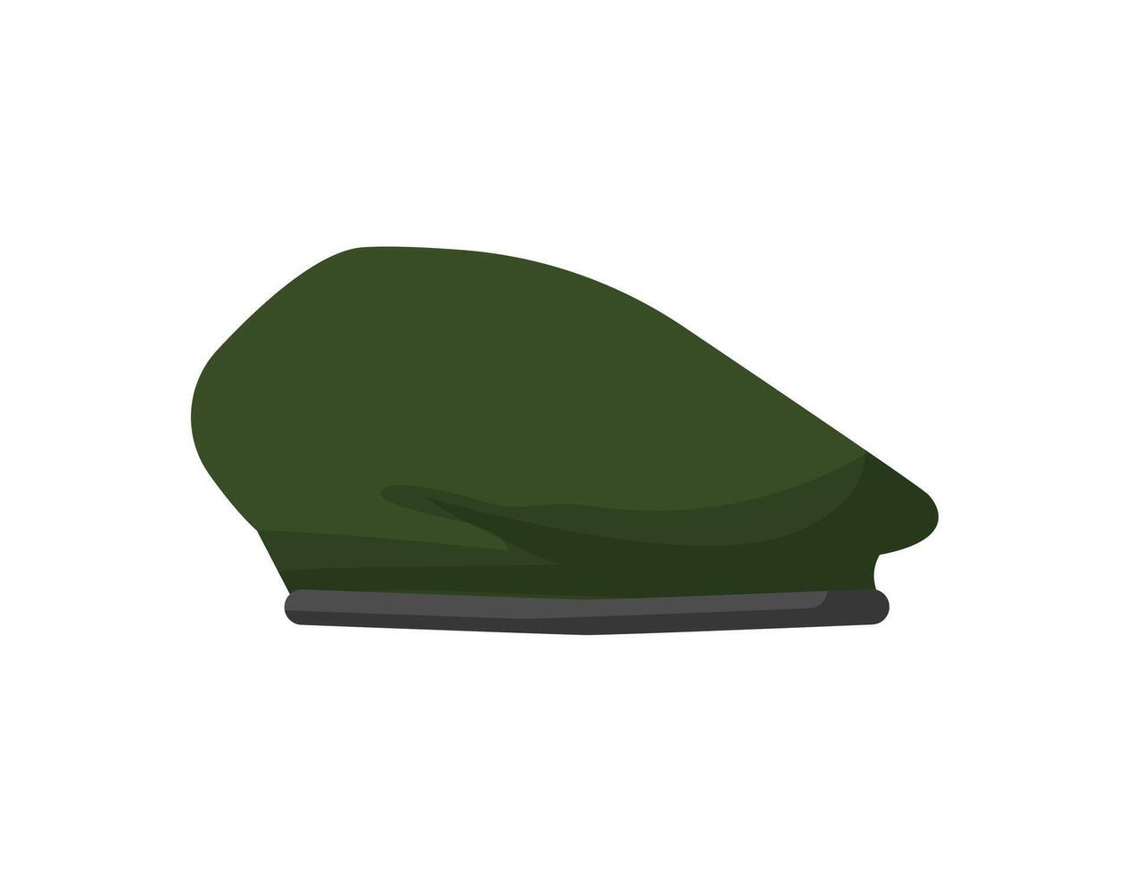 A green beret on a white background vector