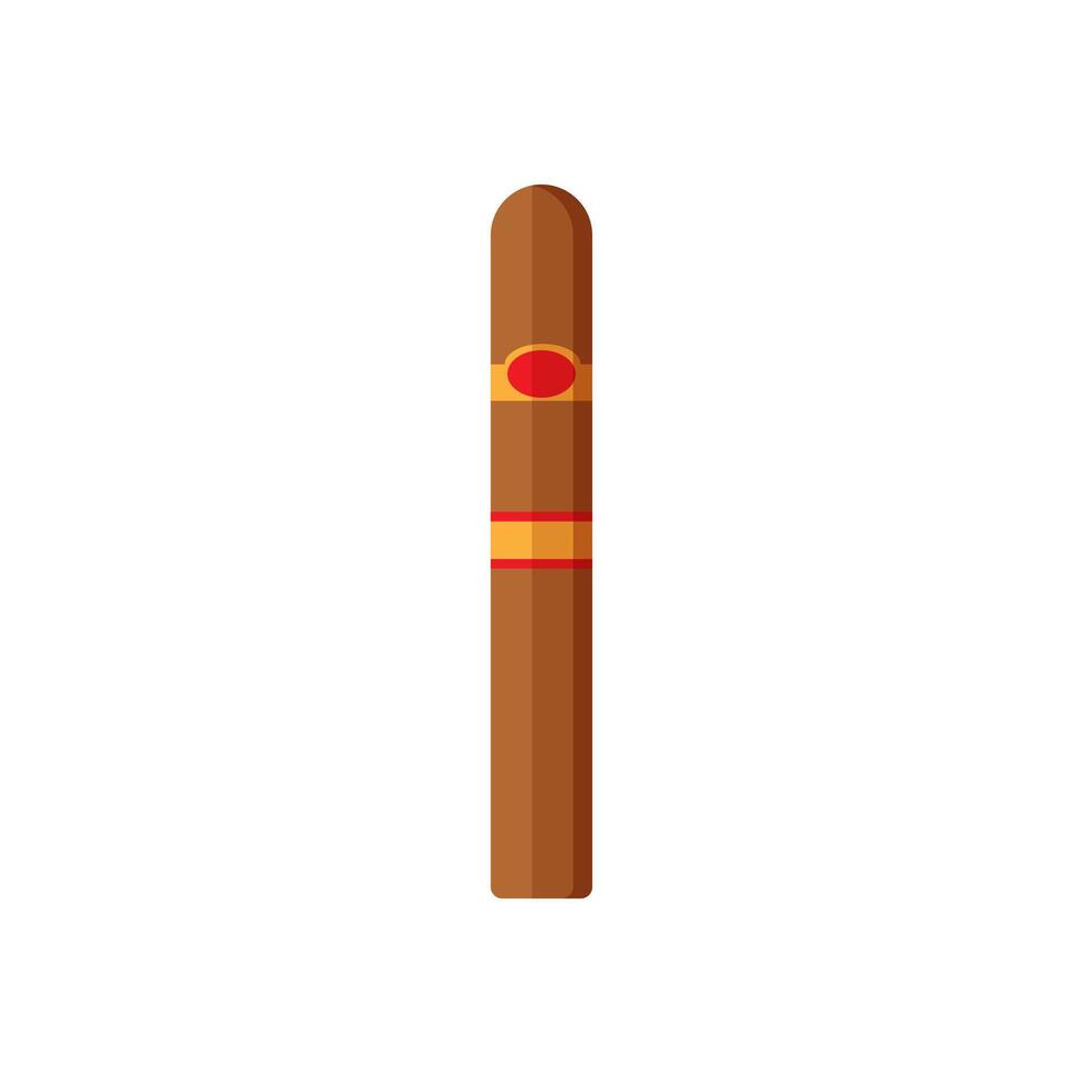 A cigar with a red stripe on it vector