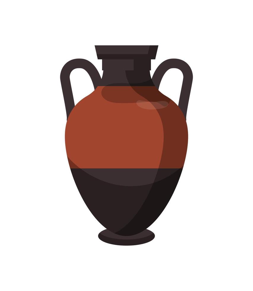 Ancient greek vase icon illustration on white background vector