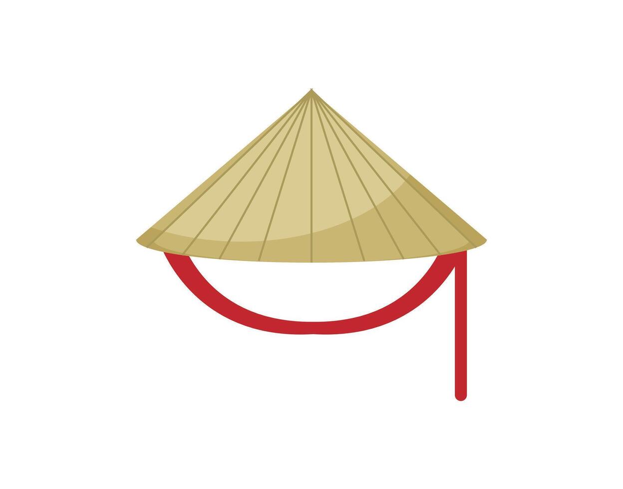A hat with a red ribbon on it vector