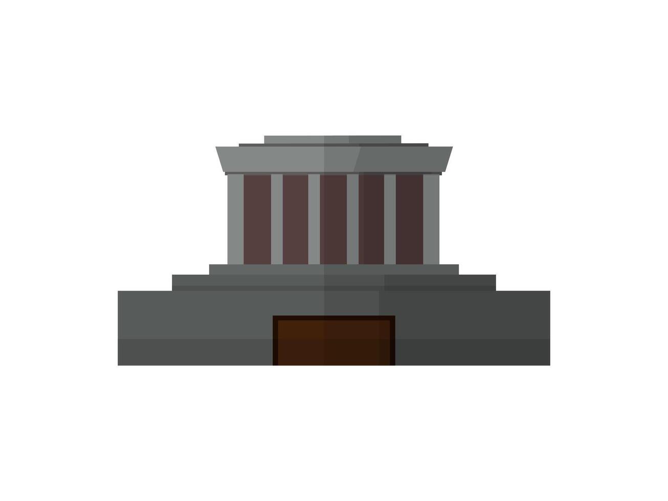 The lincoln memorial is a building with a large dome vector