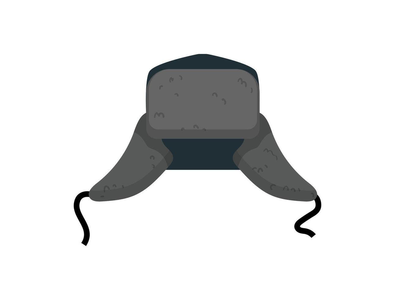A hat with a black strap on it vector