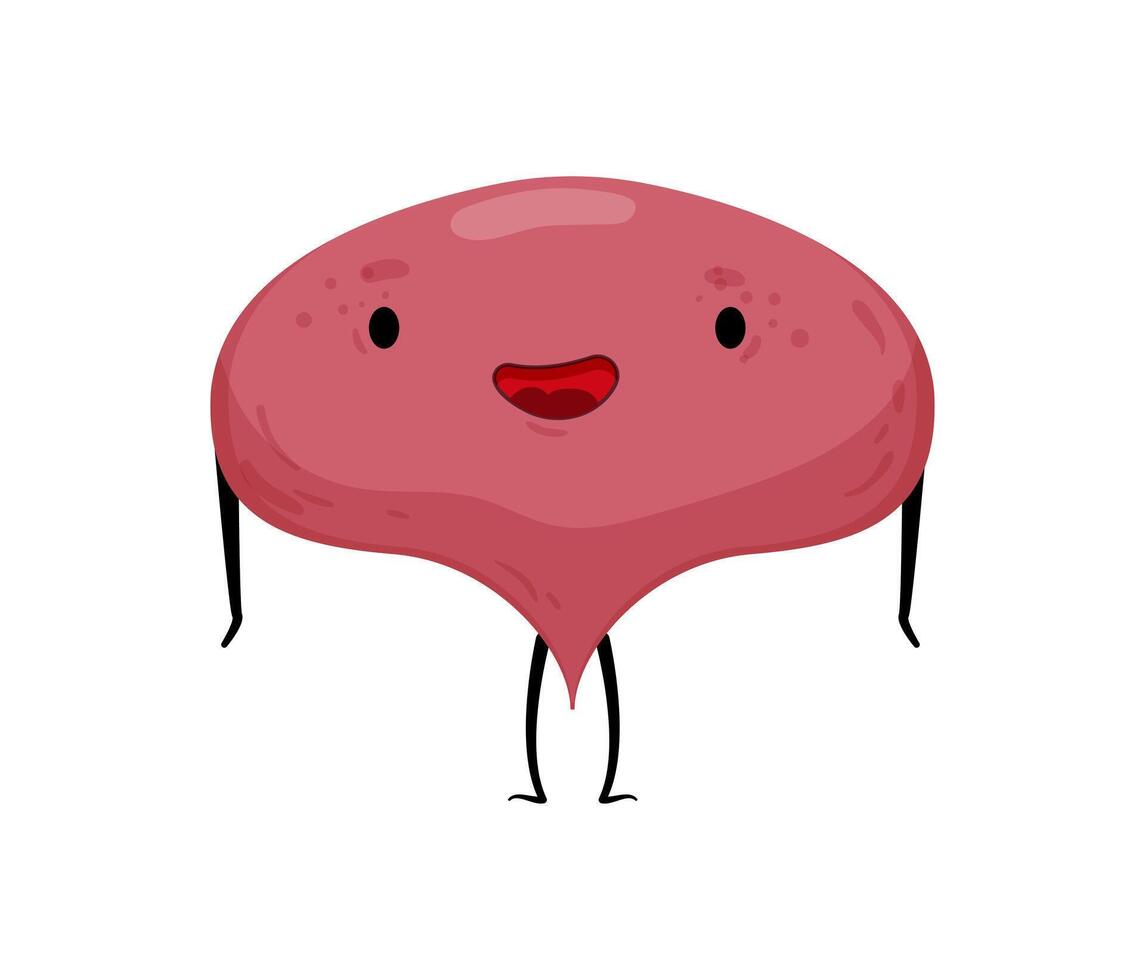 A cartoon character of a red heart with a smile vector