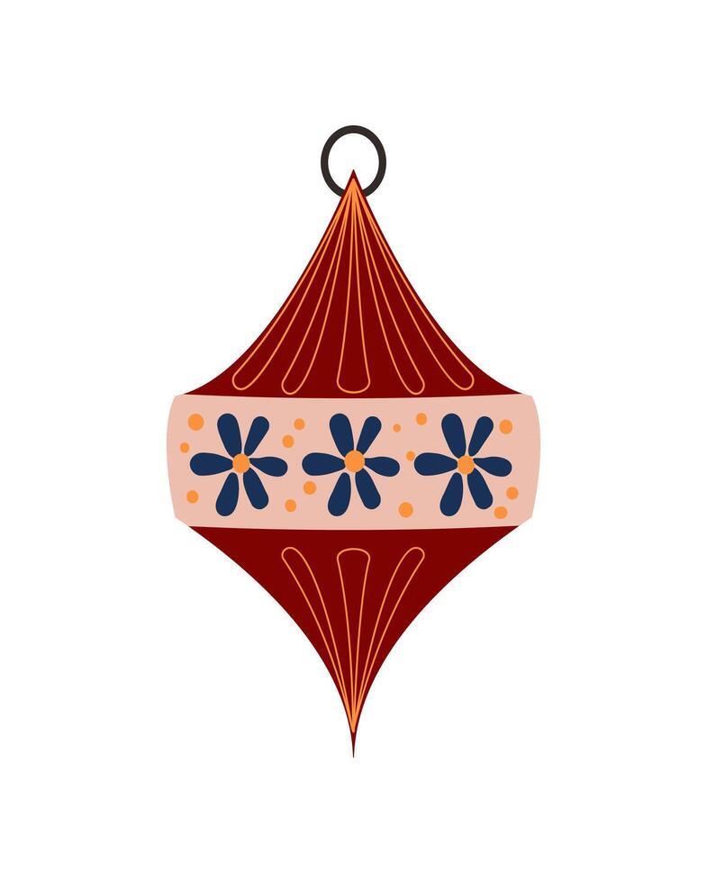 A hanging ornament with a flower design vector