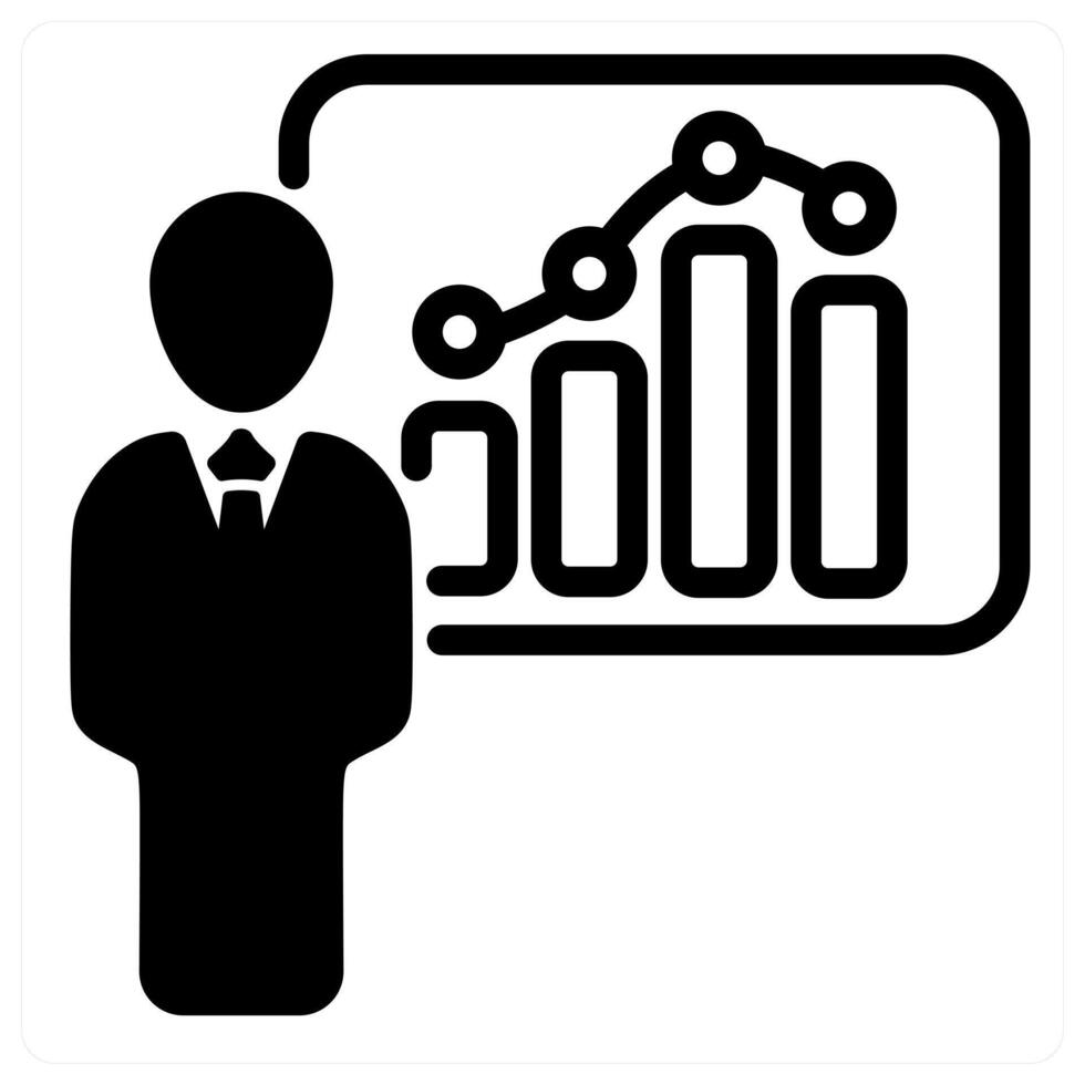 graphical presentation and charts in black duo line vector