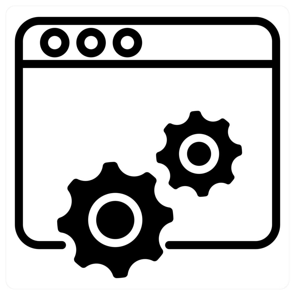 web optimization and speed in black duo line vector