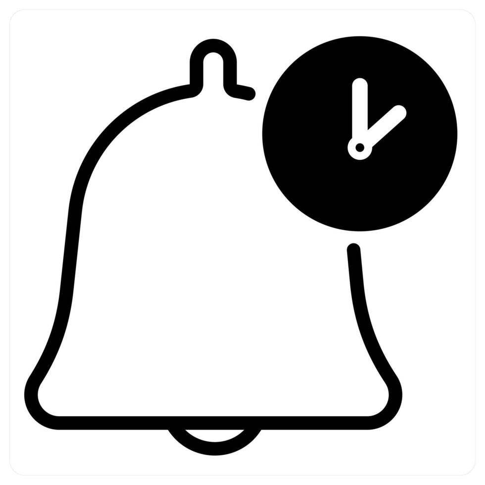 reminder and notification in black duo line vector