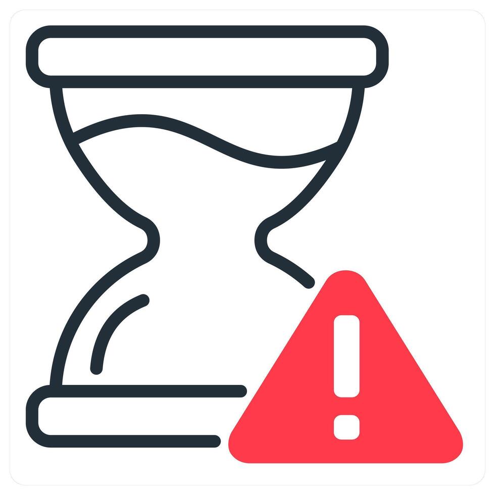 deadline and urgency in red and black duo line vector