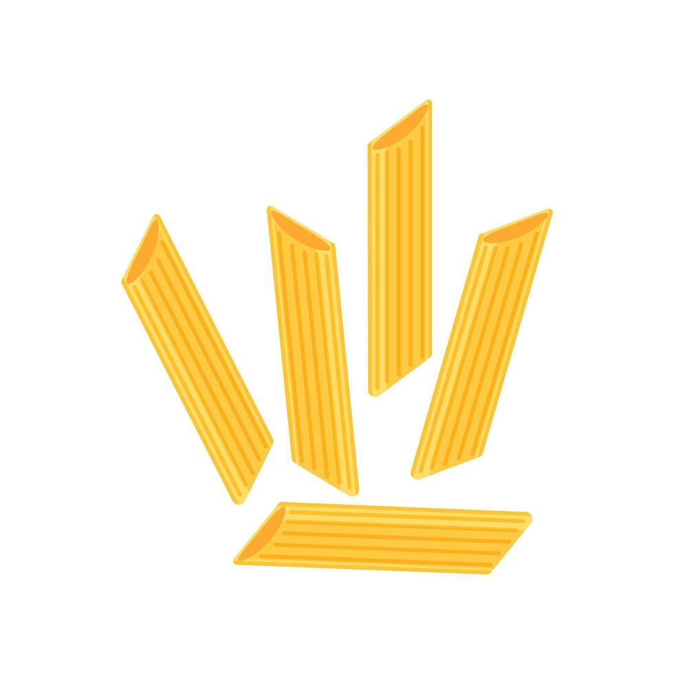 A bunch of pasta is shown on a white background vector