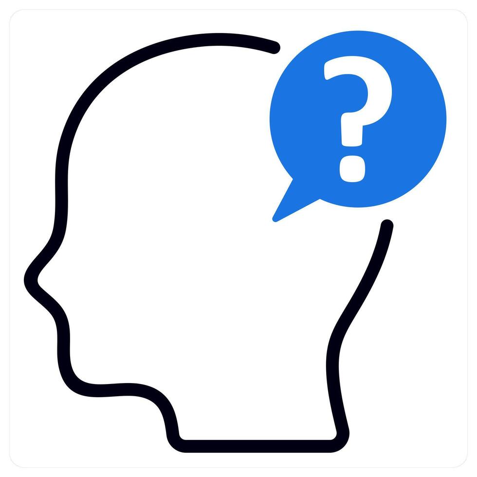 thinking and cog vector