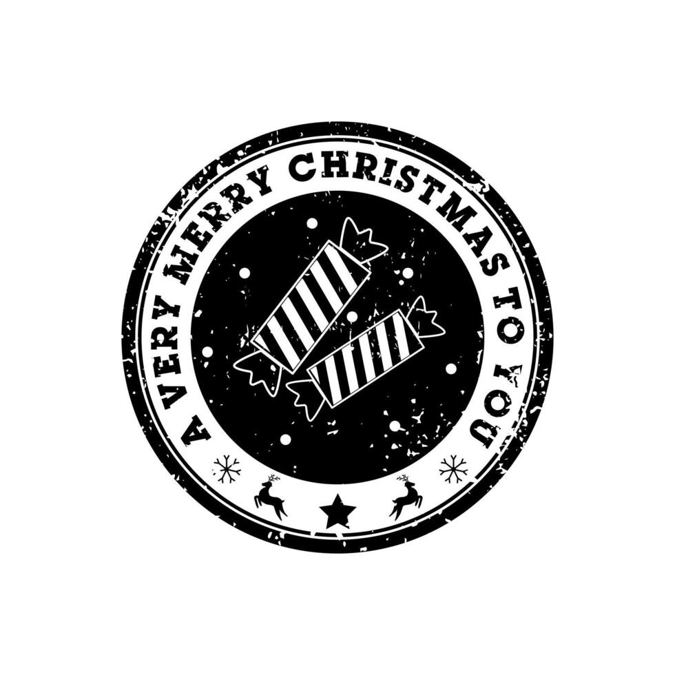 A very merry christmas to you do to do list stamp vector