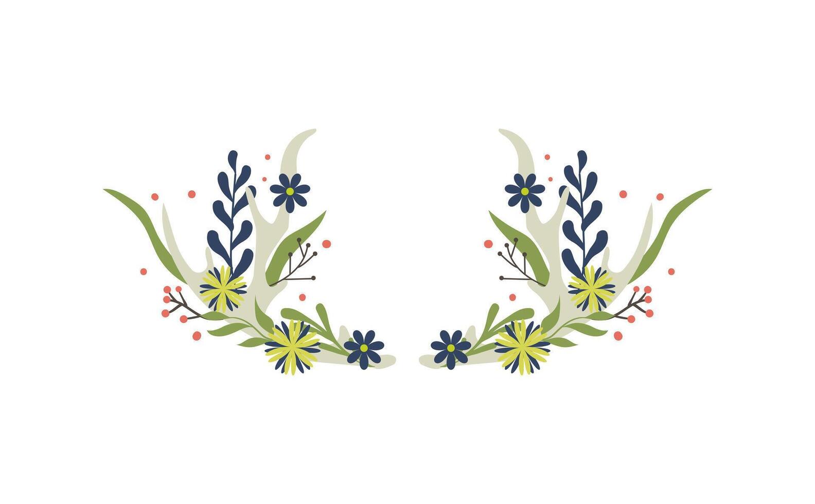 Floral wreath illustration vector