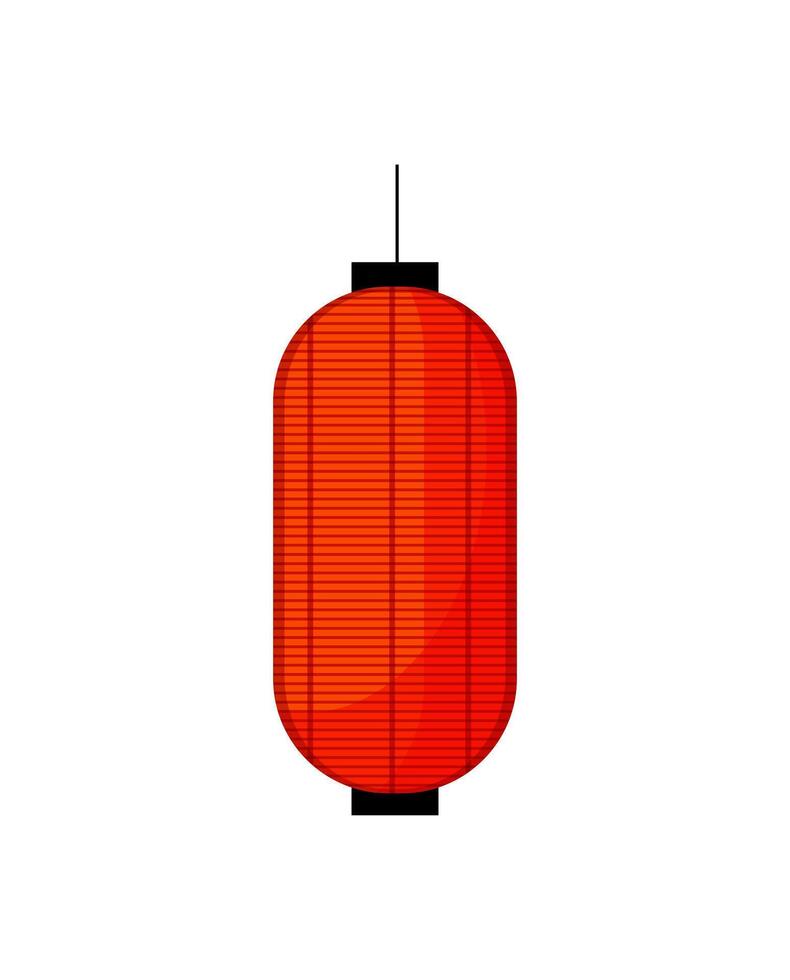 Red chinese lantern illustration isolated on white background vector