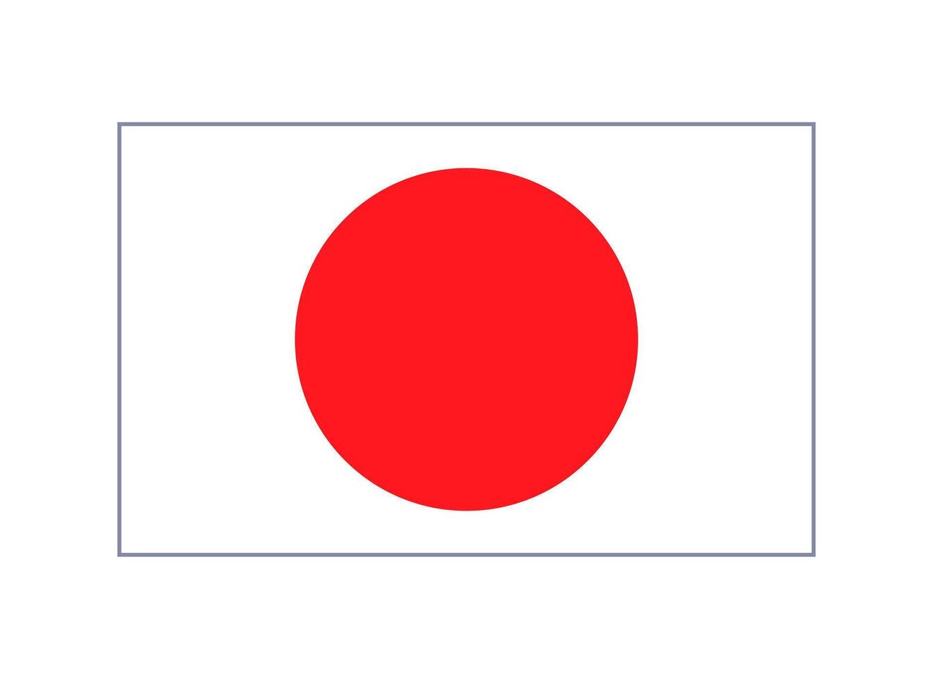 The flag of japan vector