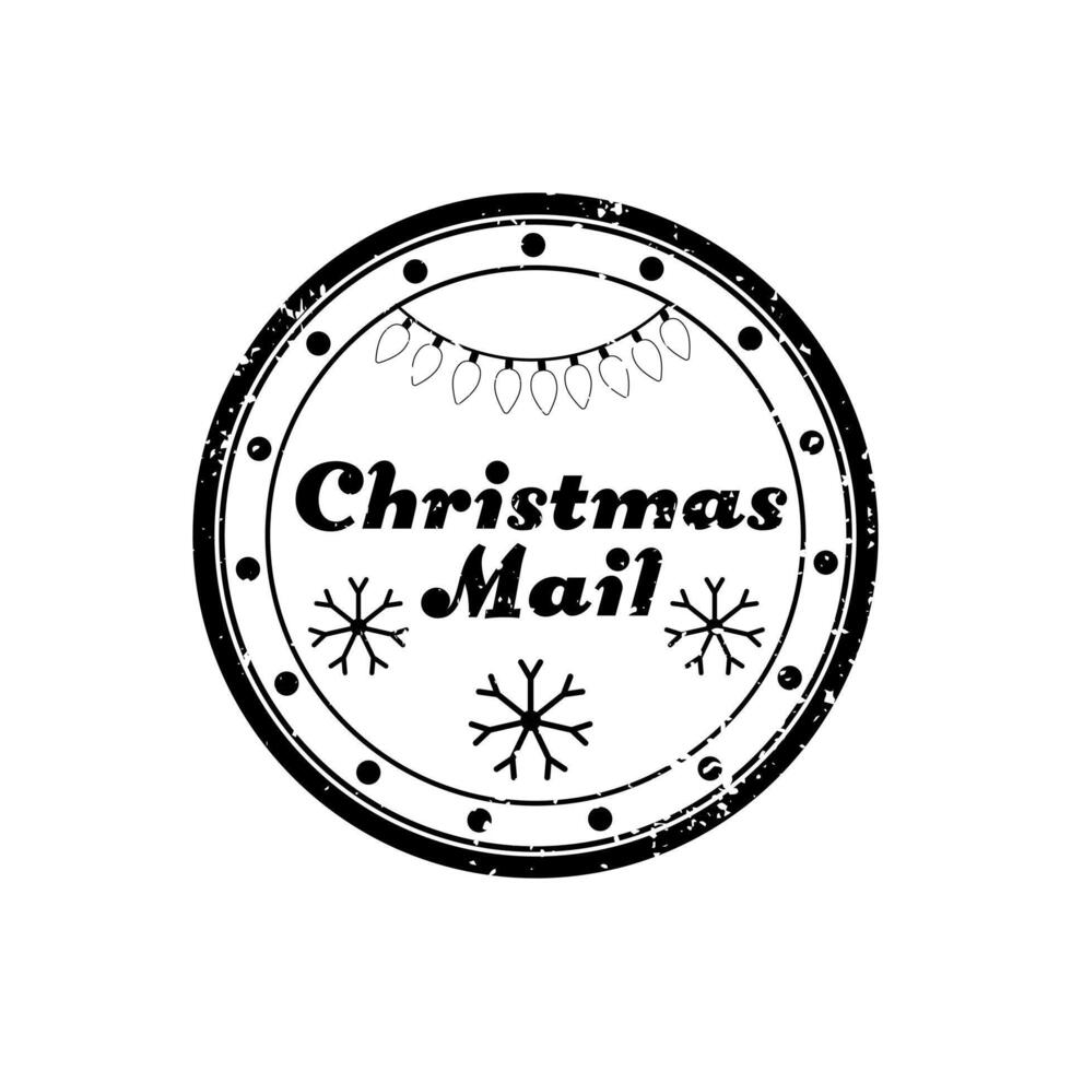 Christmas Mail Emblem vector