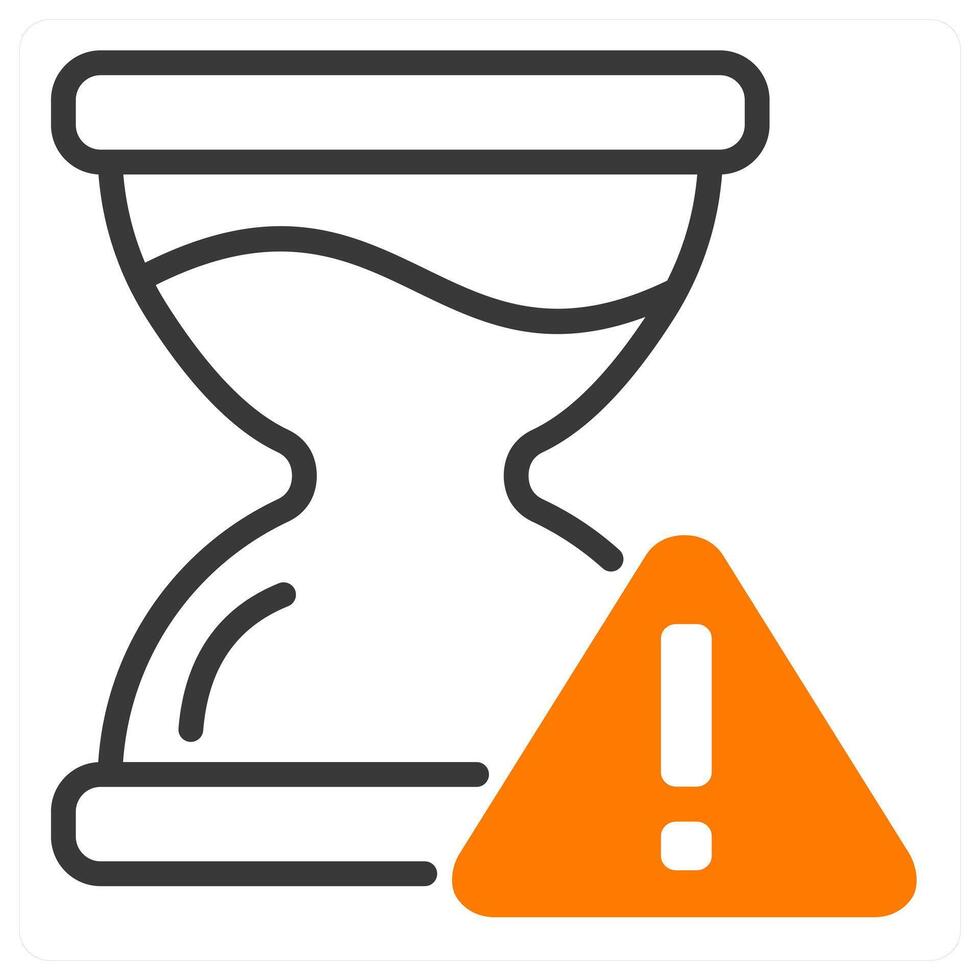 deadline and urgency in orange and black duo line vector
