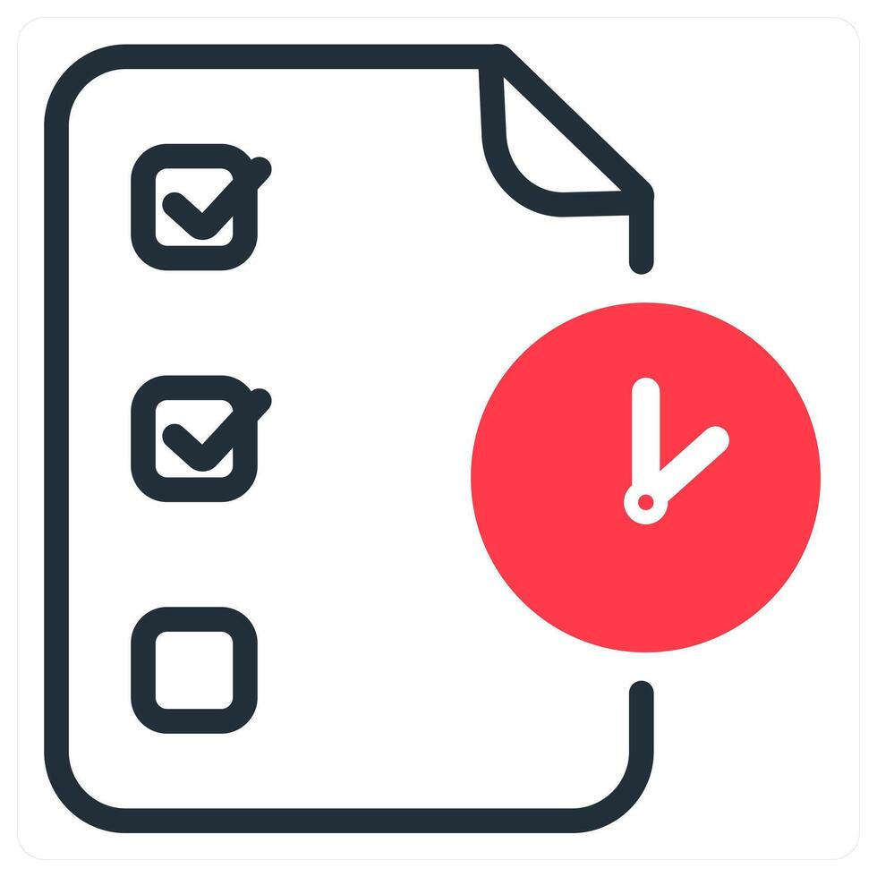 audit and inspection in red and black duo line vector