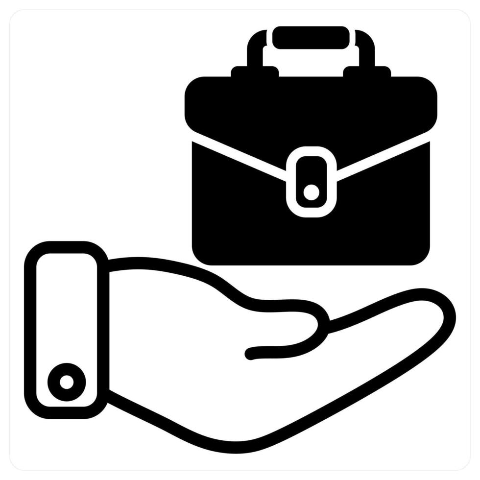 employment icon concept in black duo line vector