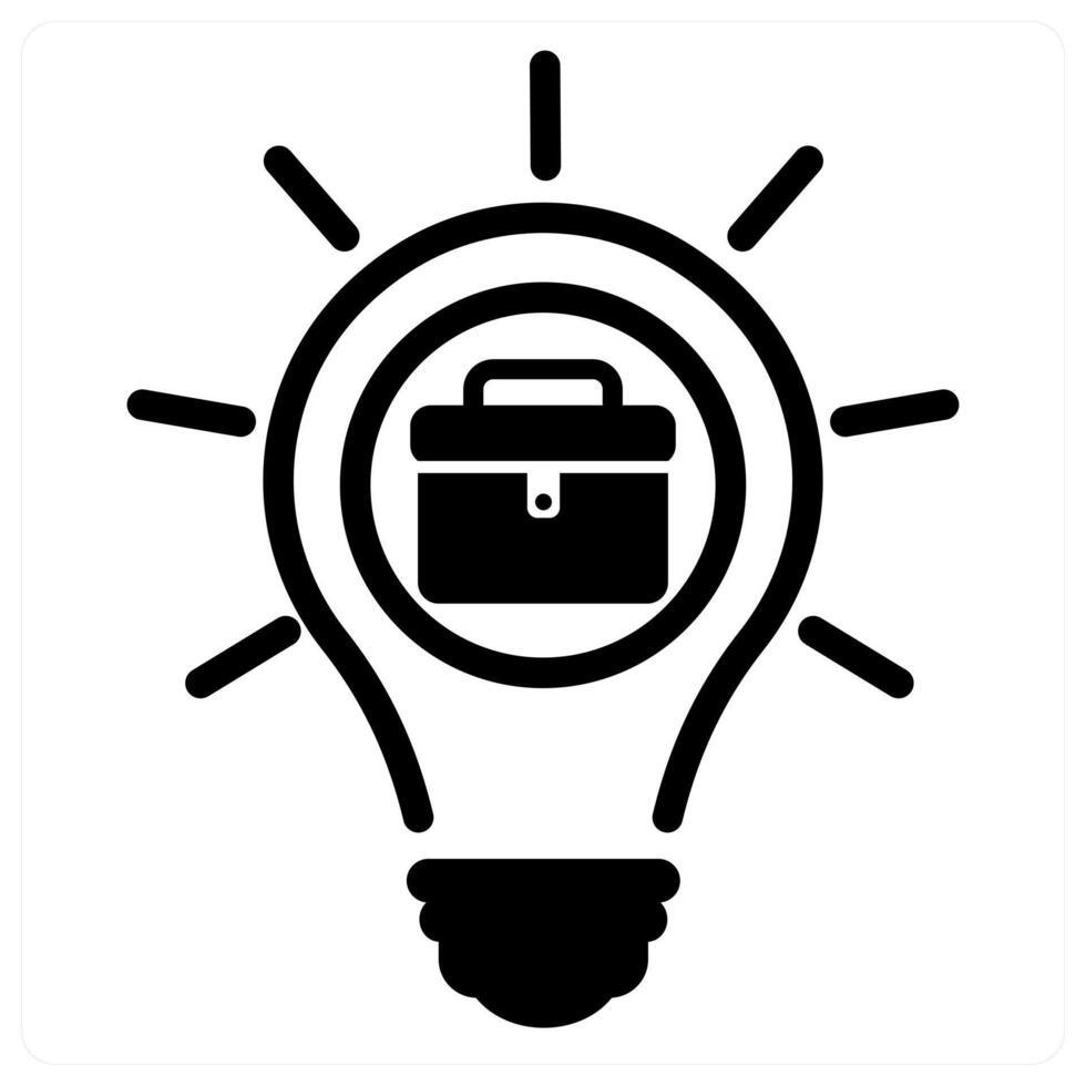 business idea and startup in black duo line vector