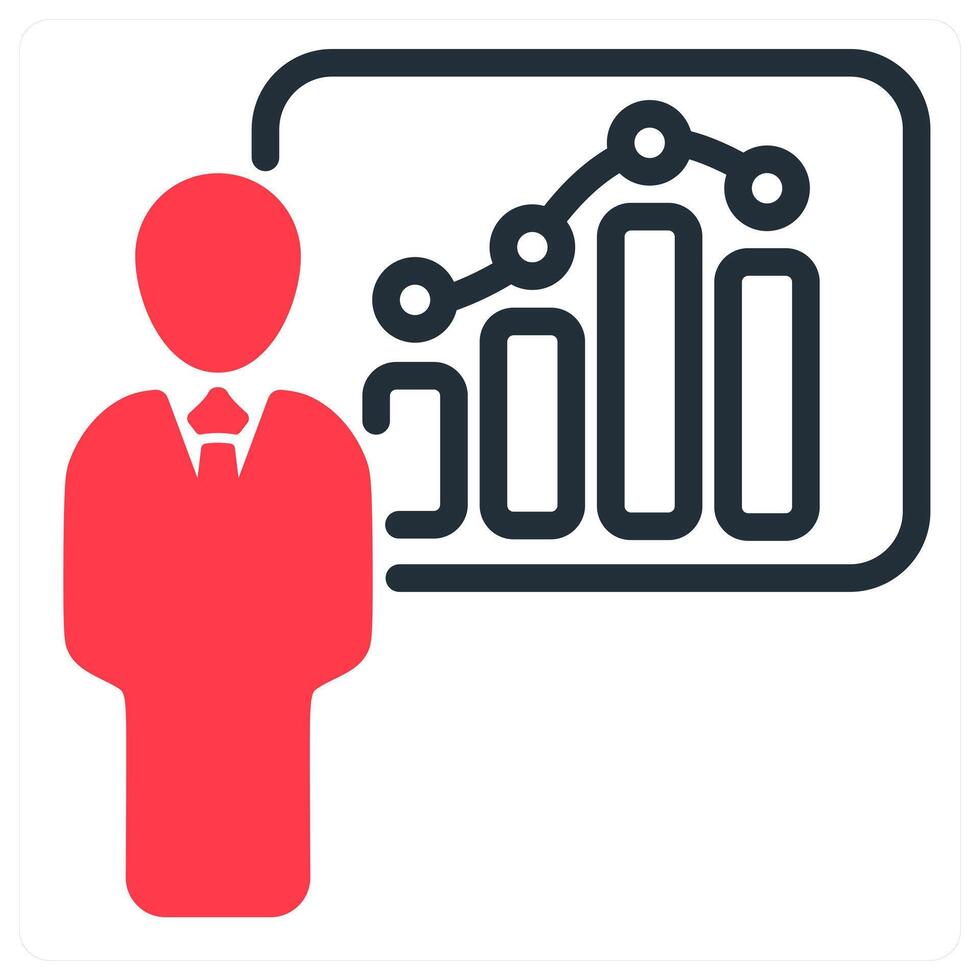 graphical presentation and charts in red and black duo line vector