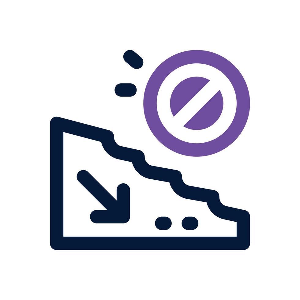 crisis dual tone icon. Sleek and modern icon for websites, mobile apps, marketing materials, and corporate design. Fully scalable and ready to use. vector