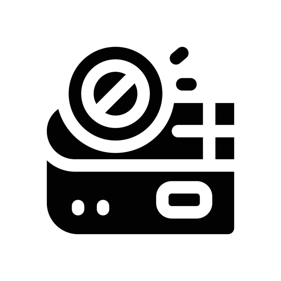 loss wallet glyph icon. Strong and solid icon for websites, mobile interfaces, presentations, and visual branding. High quality and easy to edit. vector