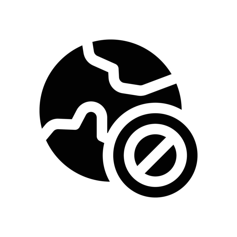 global bankruptcy glyph icon. Strong and solid icon for websites, mobile interfaces, presentations, and visual branding. High quality and easy to edit. vector