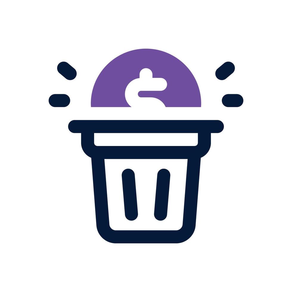 trash dual tone icon. Sleek and modern icon for websites, mobile apps, marketing materials, and corporate design. Fully scalable and ready to use. vector