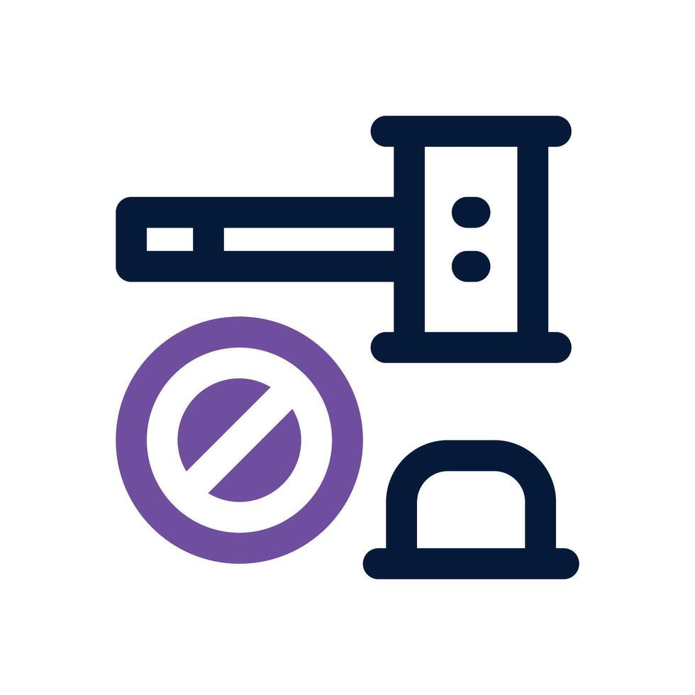 no law dual tone icon. Sleek and modern icon for websites, mobile apps, marketing materials, and corporate design. Fully scalable and ready to use. vector