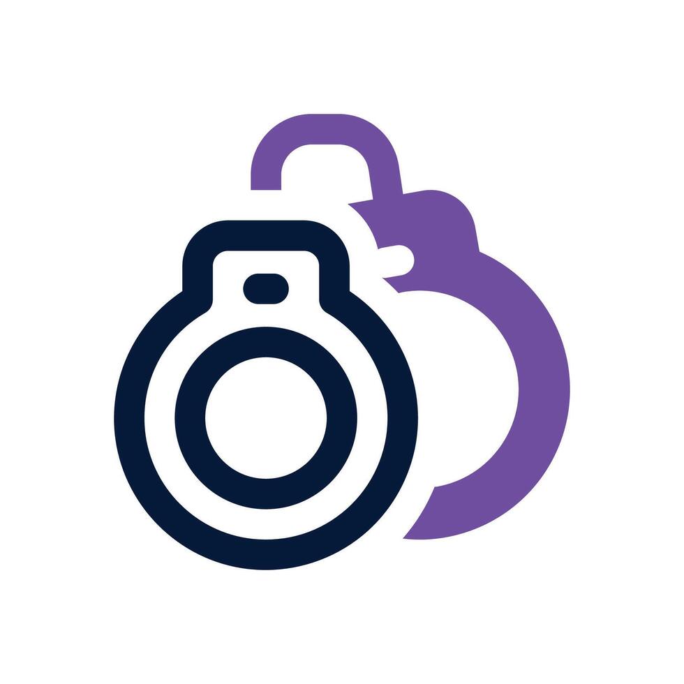 handcuff dual tone icon. Sleek and modern icon for websites, mobile apps, marketing materials, and corporate design. Fully scalable and ready to use. vector