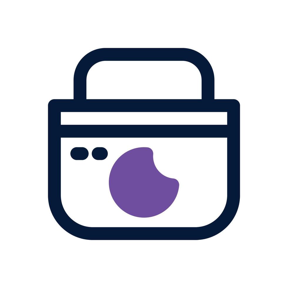 bag dual tone icon. Sleek and modern icon for websites, mobile apps, marketing materials, and corporate design. Fully scalable and ready to use. vector
