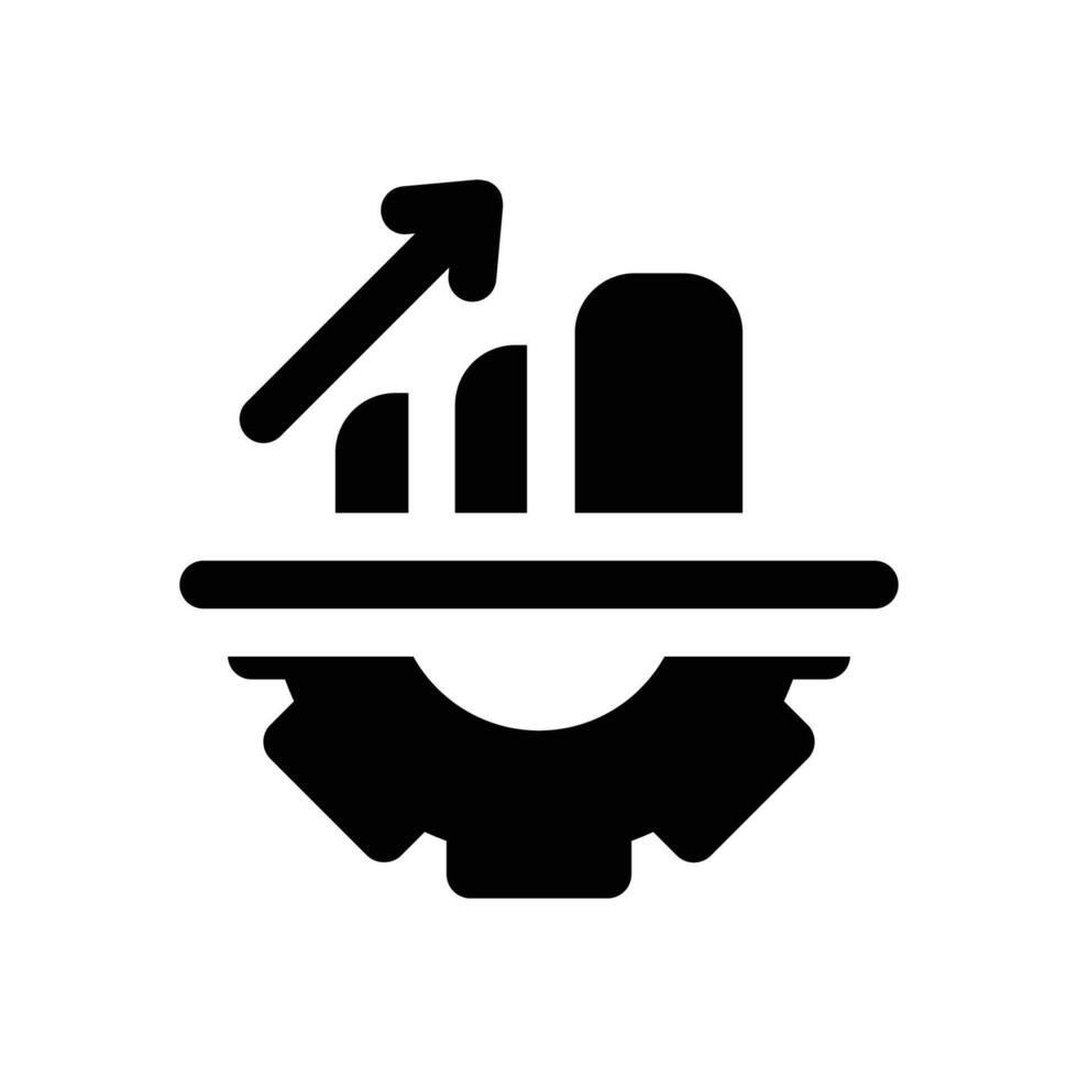 optimization glyph icon. Strong and solid icon for websites, mobile interfaces, presentations, and visual branding. High quality and easy to edit. vector