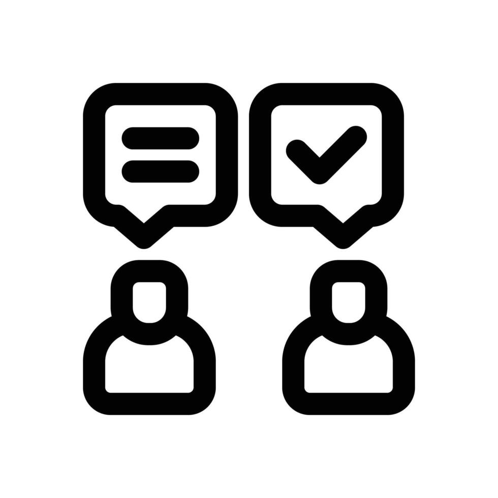 negotiation line icon. Clean and minimalist icon for websites, mobile apps, presentations, and logos. Fully scalable and customizable for any project. vector