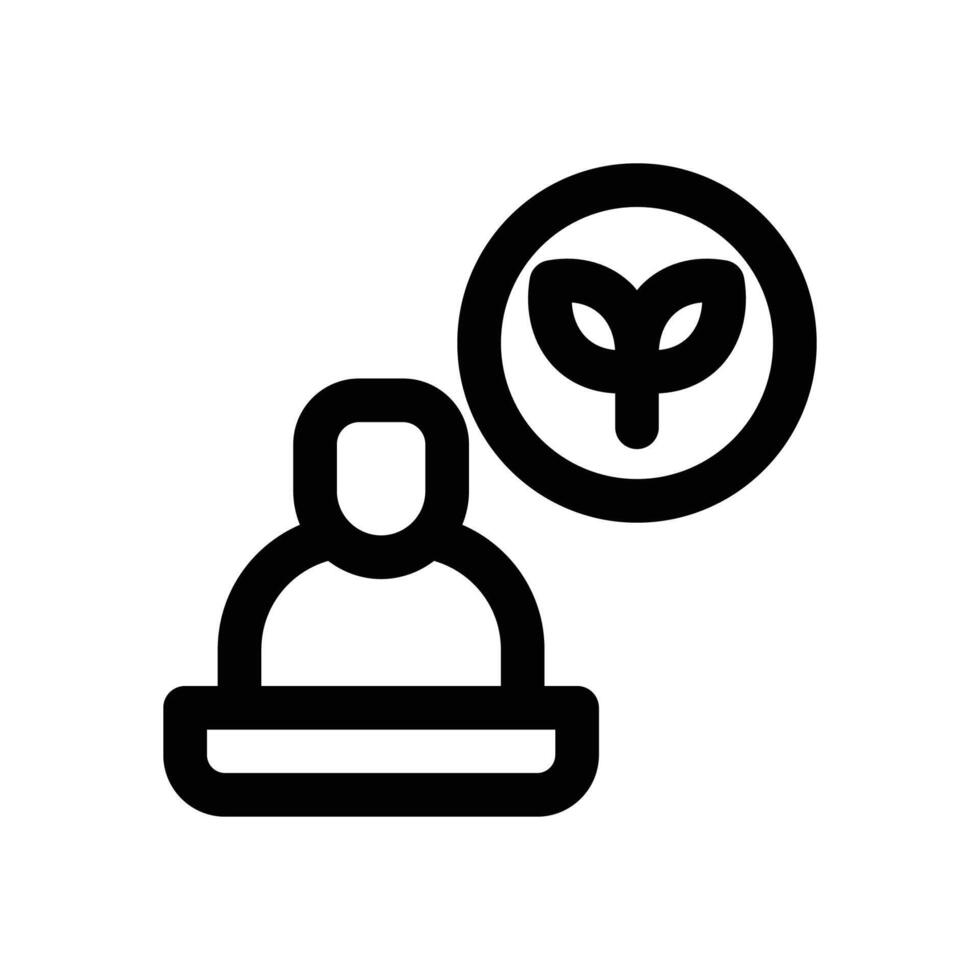 profile growth line icon. Clean and minimalist icon for websites, mobile apps, presentations, and logos. Fully scalable and customizable for any project. vector