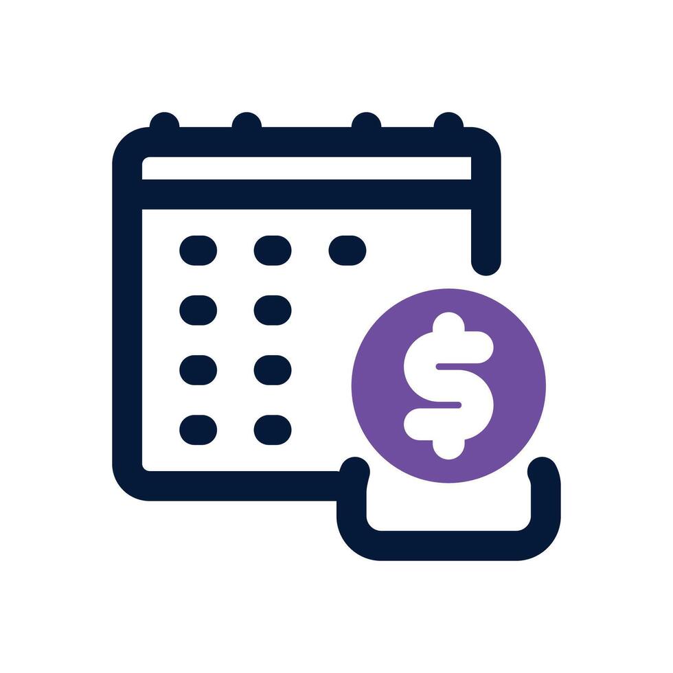 salary dual tone icon. Sleek and modern icon for websites, mobile apps, marketing materials, and corporate design. Fully scalable and ready to use. vector