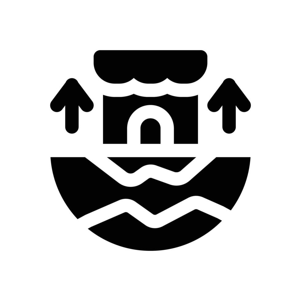 emerging market glyph icon. Strong and solid icon for websites, mobile interfaces, presentations, and visual branding. High quality and easy to edit. vector