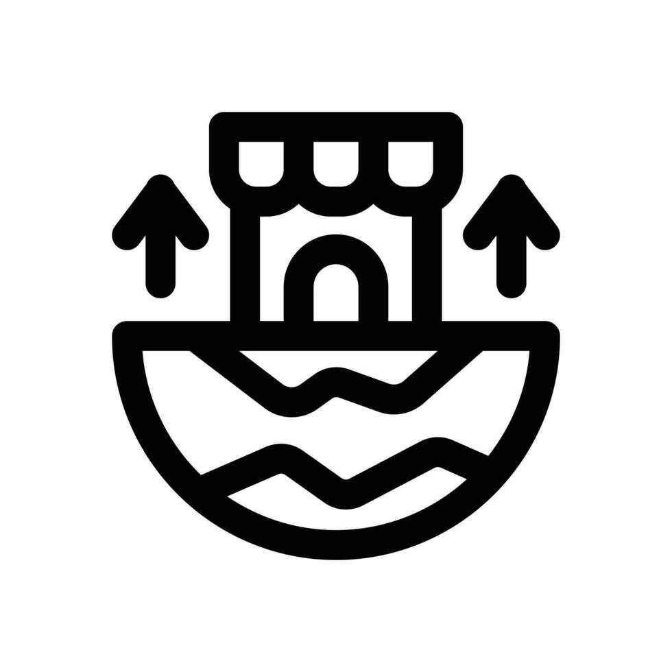 emerging market line icon. Clean and minimalist icon for websites, mobile apps, presentations, and logos. Fully scalable and customizable for any project. vector