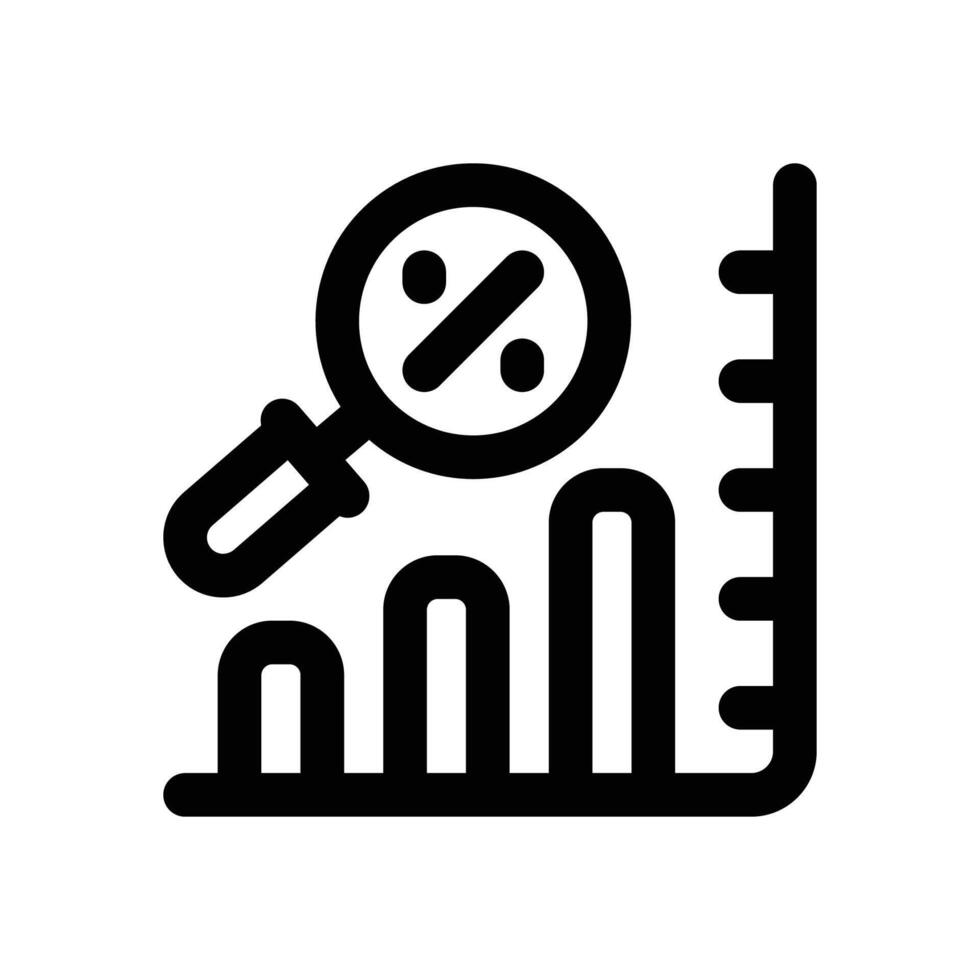 quantitative research line icon. Clean and minimalist icon for websites, mobile apps, presentations, and logos. Fully scalable and customizable for any project. vector