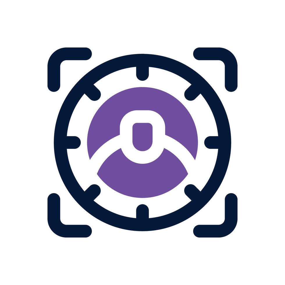 target audience dual tone icon. Sleek and modern icon for websites, mobile apps, marketing materials, and corporate design. Fully scalable and ready to use. vector