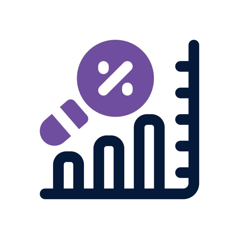 quantitative research dual tone icon. Sleek and modern icon for websites, mobile apps, marketing materials, and corporate design. Fully scalable and ready to use. vector