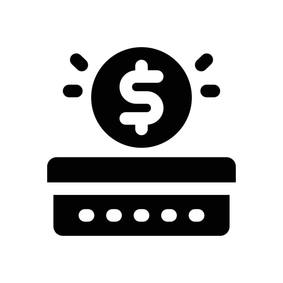 donation glyph icon. Strong and solid icon for websites, mobile interfaces, presentations, and visual branding. High quality and easy to edit. vector