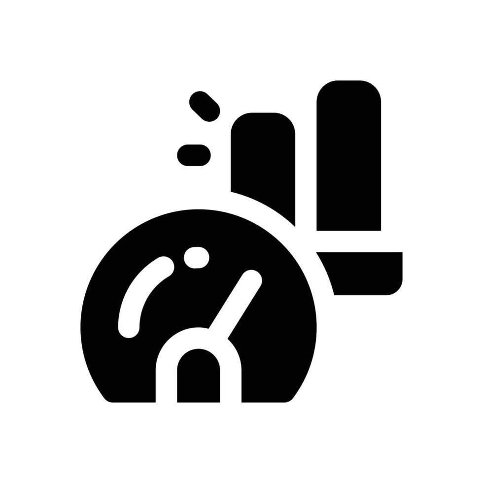 benchmark glyph icon. Strong and solid icon for websites, mobile interfaces, presentations, and visual branding. High quality and easy to edit. vector