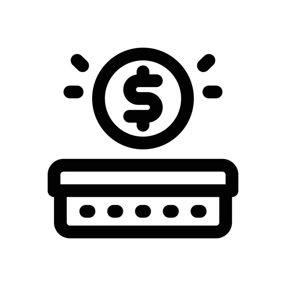 donation line icon. Clean and minimalist icon for websites, mobile apps, presentations, and logos. Fully scalable and customizable for any project. vector